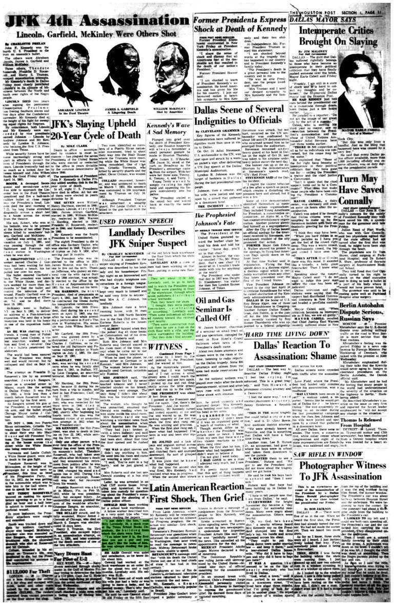 Houston Post Nov 23 1963 Prayer Man